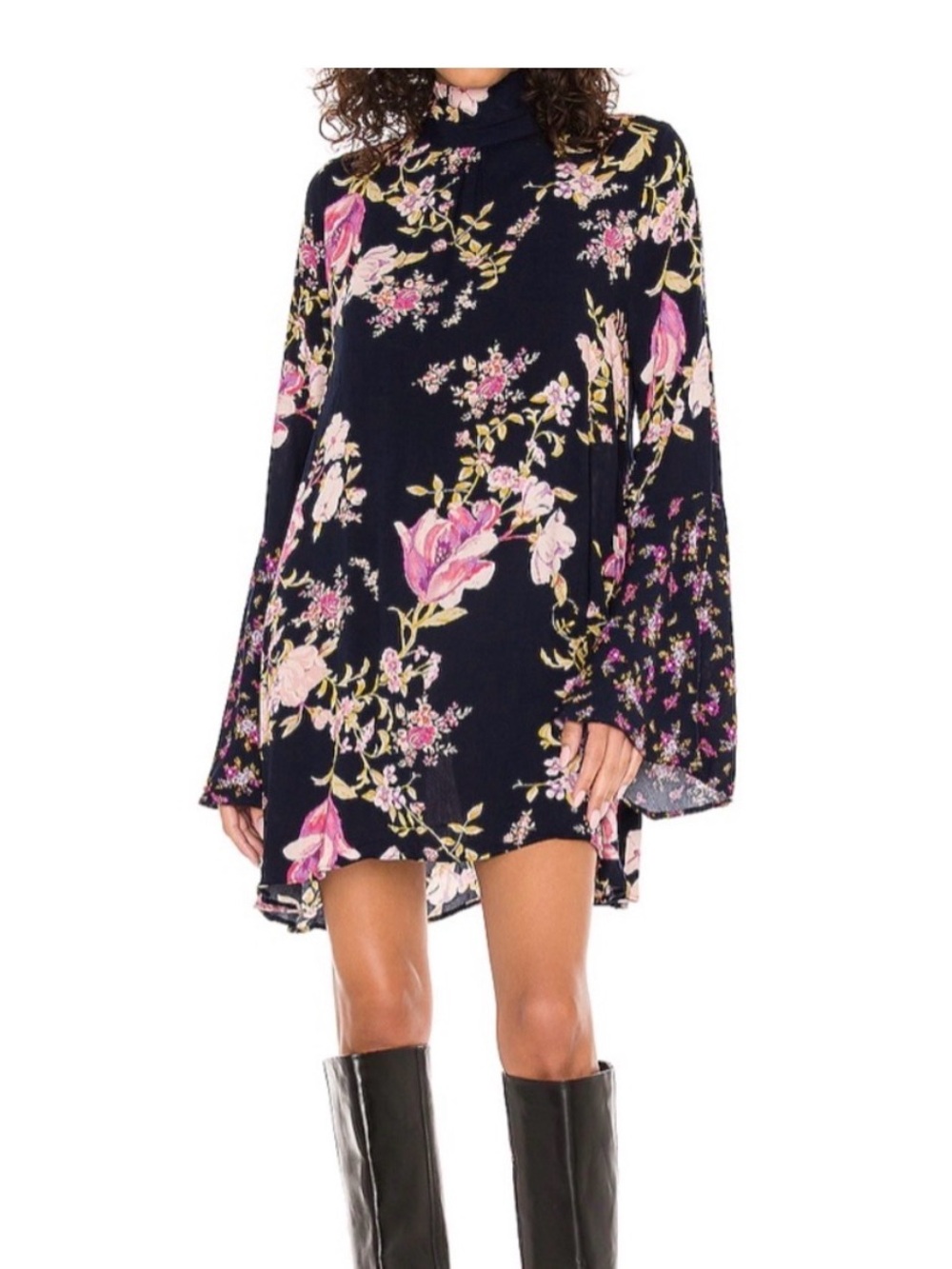 Free People Tate Tunic / Mini Dress in Midnight Navy